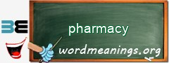 WordMeaning blackboard for pharmacy